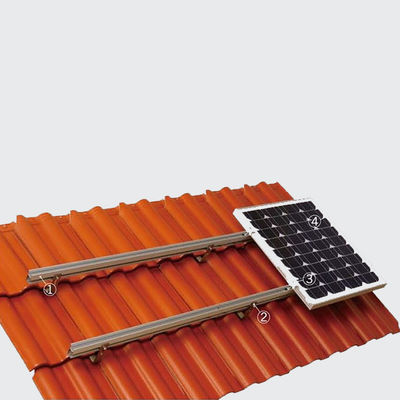 Adjustable Tile Solar Panel Roof Mounting Systems With 10 Years Warranty